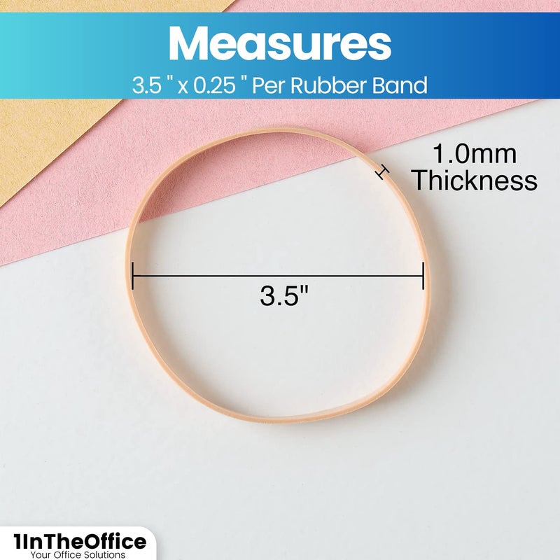 1InTheOffice Rubber Band Size 64  Rubber Bands #64  Thick Rubber Bands  Heavy Duty Rubber Bands  Beige  Size 64  95 Pack - Image 4